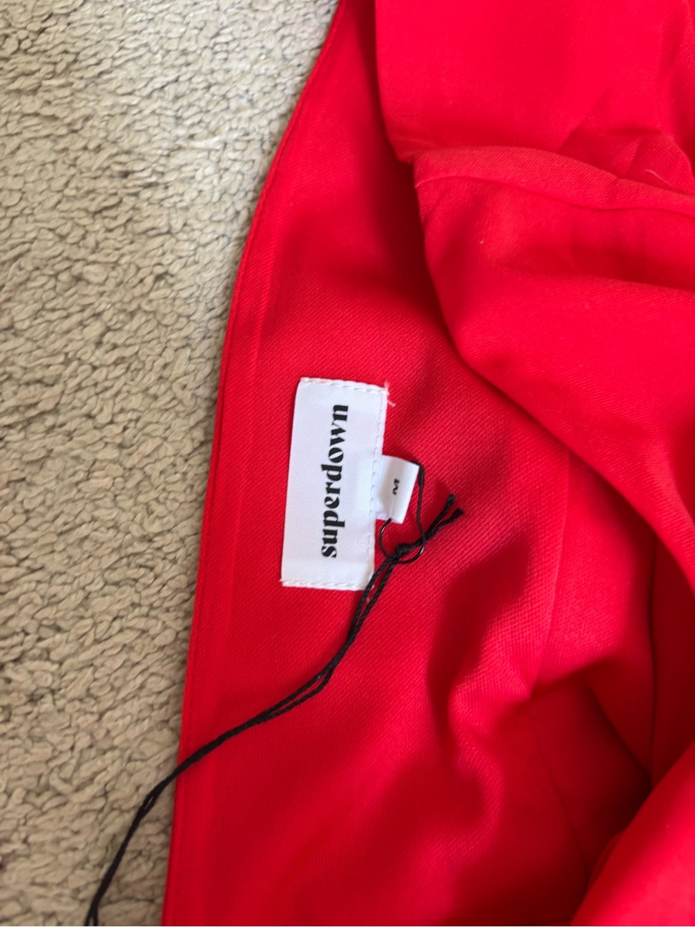 superdown Red Ruffle V-Neck Mini Dress - Picture 2 of 2